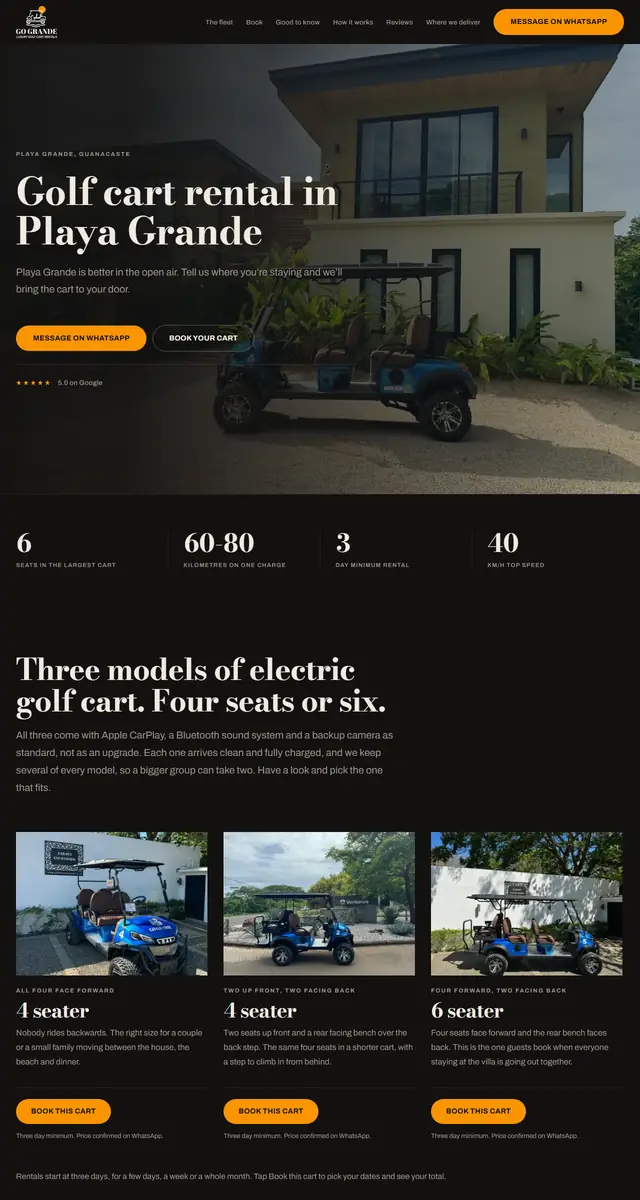 Sitio de Go Grande Rentals