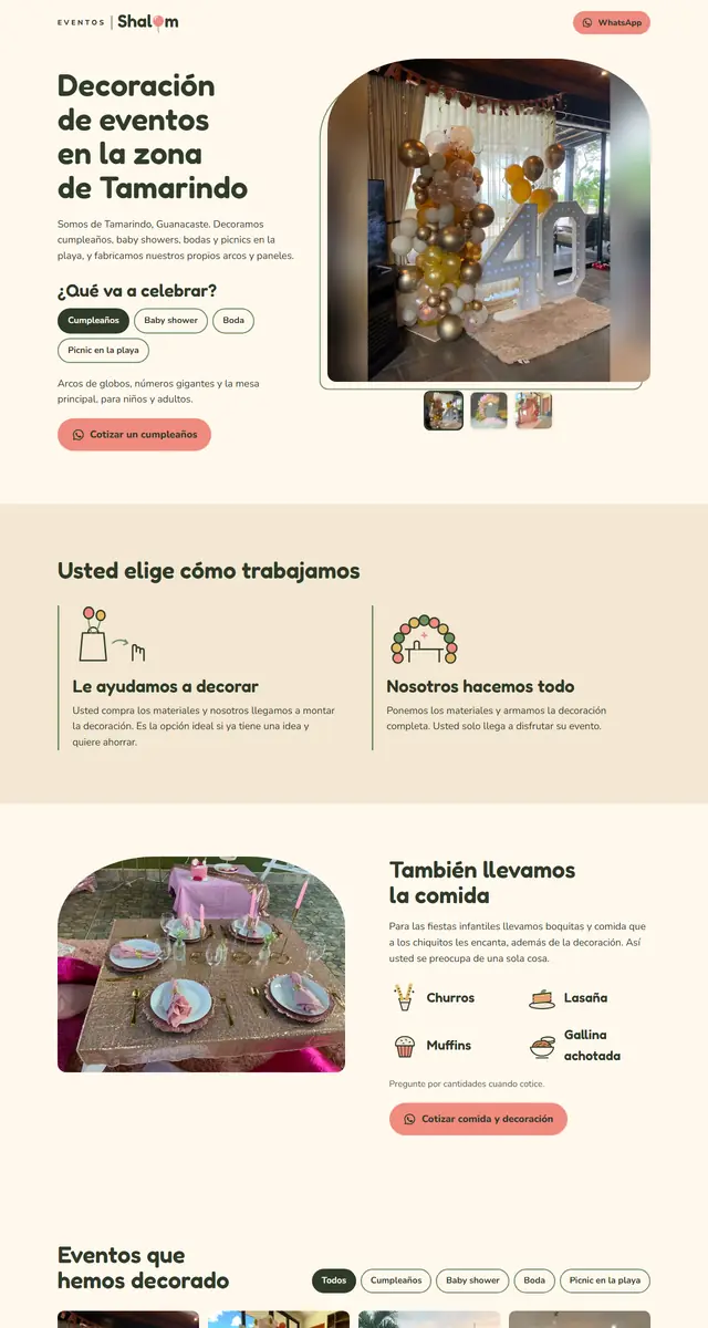 Sitio de Eventos Shalom