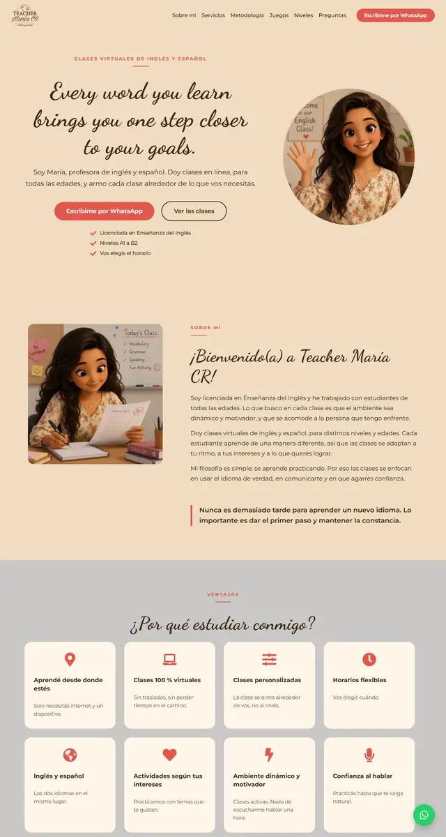 Sitio de Teacher María
